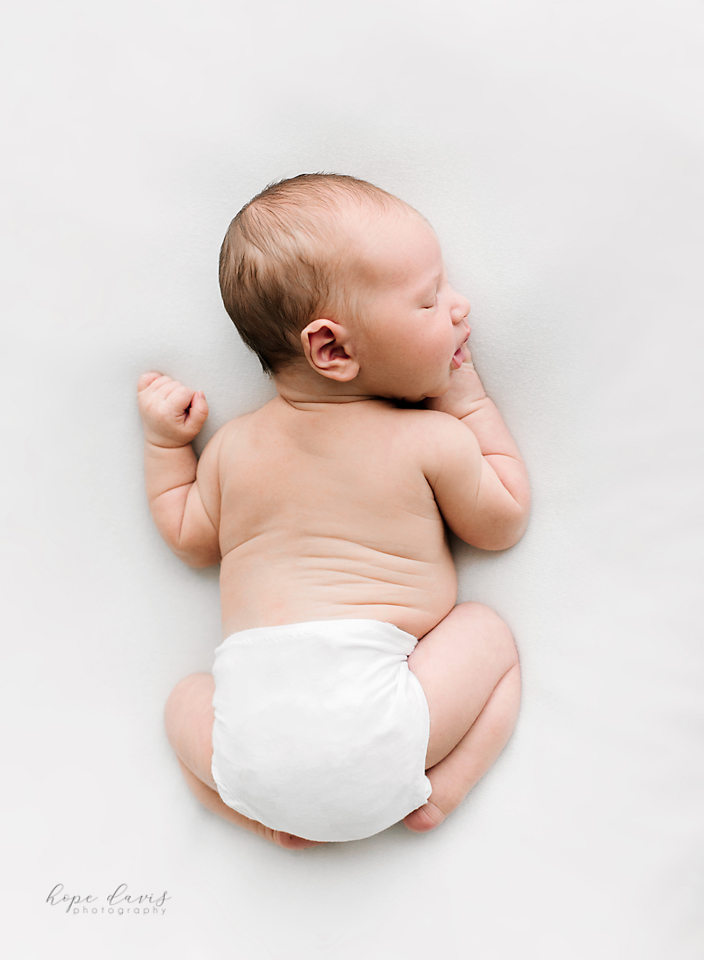 central mississippi newborn baby photo baby on white hope davis photography